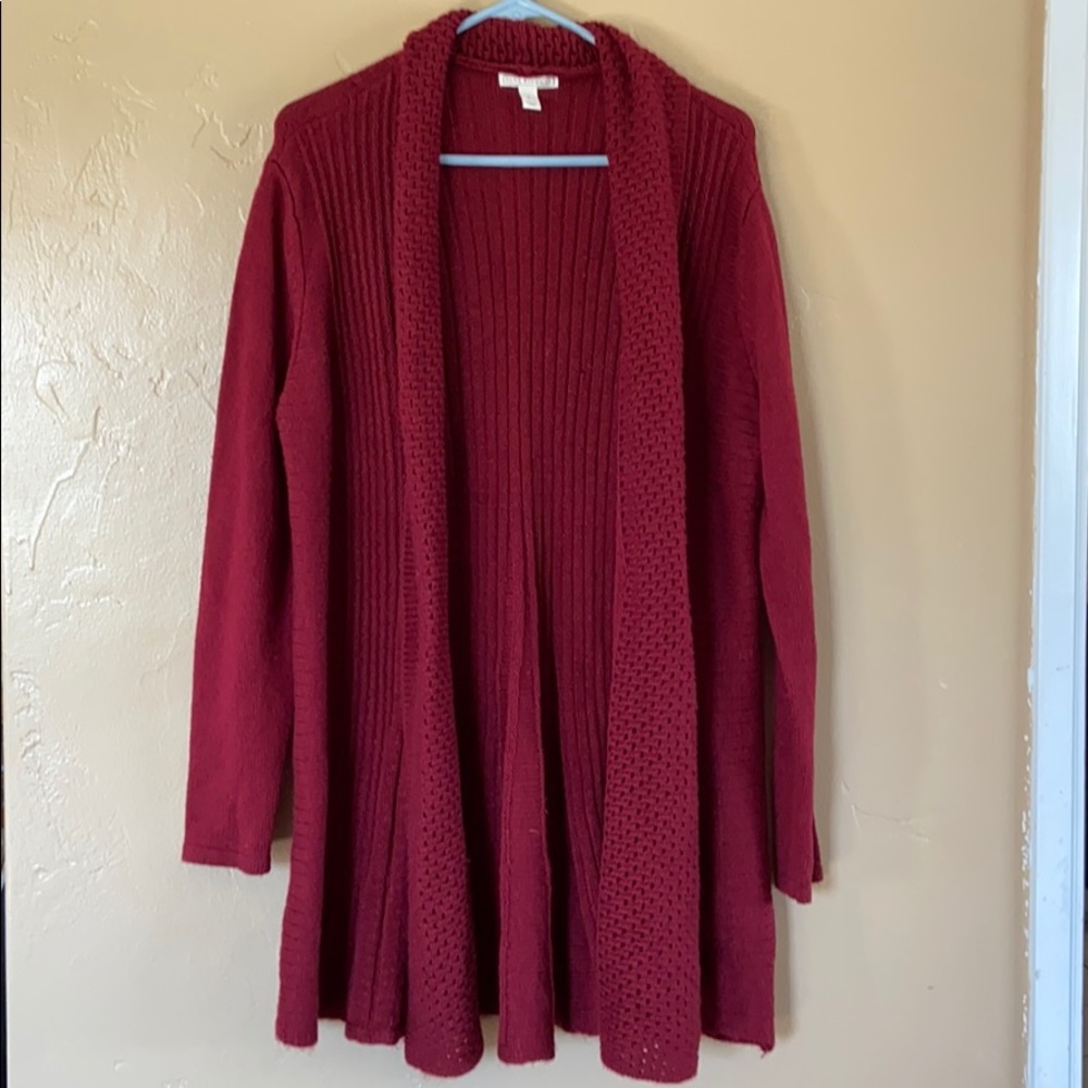 Burgundy cardigan